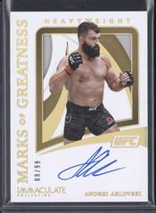 Andrei Arlovski Ufc Cards 2021 Panini Immaculate UFC Marks of Greatness Autographs Prices