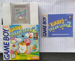 Box, Cartridge, Manual, And Tray | Kirby's Dream Land 2 GameBoy