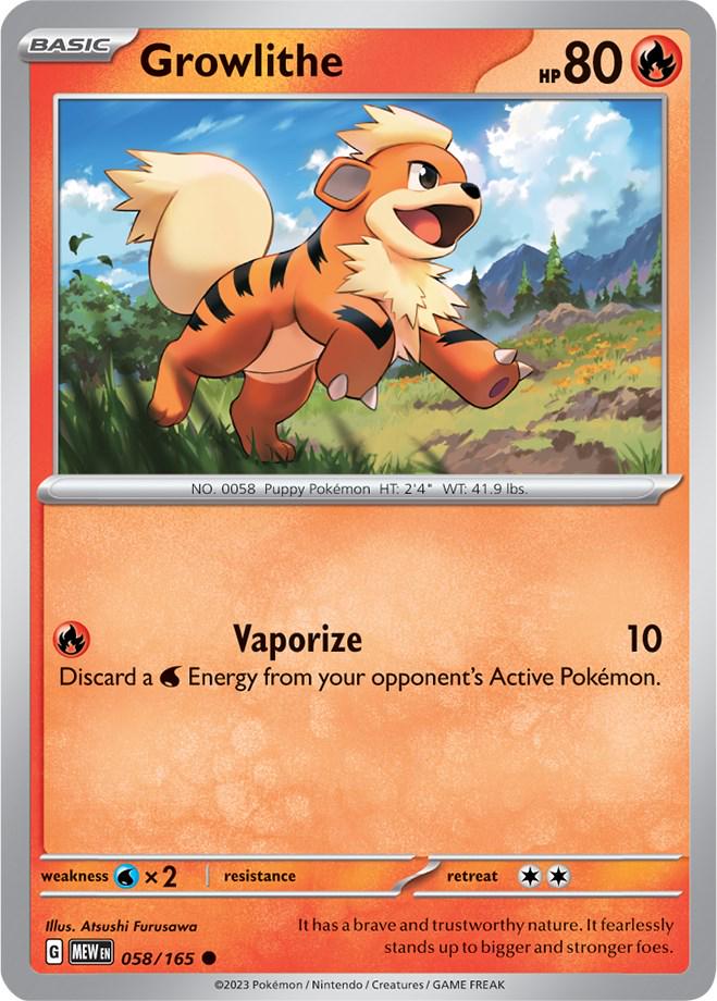 Growlithe #58 Pokemon Scarlet & Violet 151