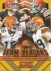 Andrew Hawkins/Brian Hoyer/Paul Kruger/Terrance West [Gold] #12 Football Cards 2015 Panini Score Team Leaders Prices