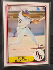 Don Baylor Baseball Cards 1987 Boardwalk & Baseball Prices