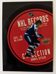 Darryl Sittler Hockey Cards 2021 Upper Deck Record Collections Prices