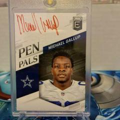Michael Gallup [Red Ink] Football Cards 2018 Donruss Elite Pen Pals Prices