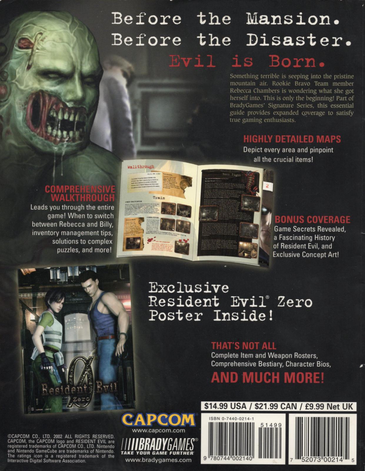 Resident Evil 0 [BradyGames] Prices Strategy Guide | Compare Loose, CIB ...