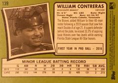 Rear | William Contreras Baseball Cards 2020 Topps Heritage Minor League