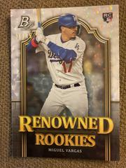 Miguel Vargas [Ice] #RR-8 Baseball Cards 2023 Bowman Platinum Renowned Rookies Prices