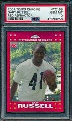 Gary Russell [Red Refractor] #TC196 Football Cards 2007 Topps Chrome Prices