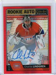 Charlie Lindgren [Red Prism] #R-CL Hockey Cards 2016 O-Pee-Chee Platinum Rookie Autographs Prices