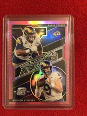 Aaron Donald, Matthew Stafford [Pink] #XO-21 Football Cards 2021 Panini Contenders Optic Xs and Os Prices
