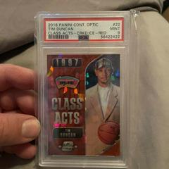 Tim Duncan [Red Cracked Ice] #22 Basketball Cards 2018 Panini Contenders Optic Class Acts Prices