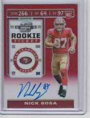 Nick Bosa [Autograph Red] #131 Football Cards 2019 Panini Contenders Optic Prices