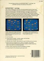 Back Cover | Burgertime Intellivision