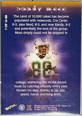 Back Of Card | Randy Moss Football Cards 1998 Skybox Thunder Starburst