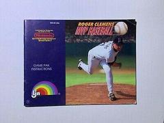 Roger Clemens' MVP Baseball - Manual | Roger Clemens' MVP Baseball NES