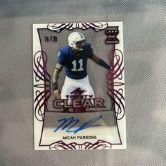 Micah Parsons [Pink] #CA-MP1 Football Cards 2021 Leaf Trinity Clear Autograph Prices