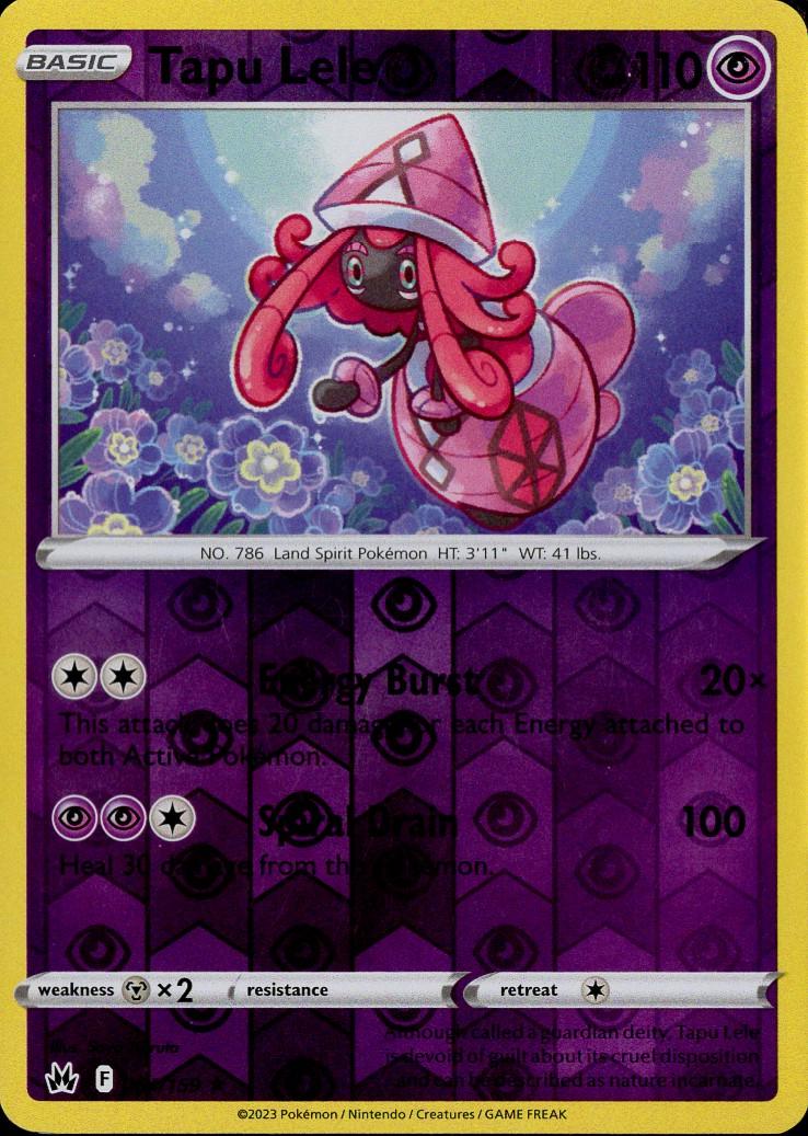 Tapu Lele [Reverse Holo] #64 Pokemon Crown Zenith