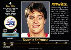 Teemu Selanne #4 Hockey Cards 1993 Pinnacle Prices