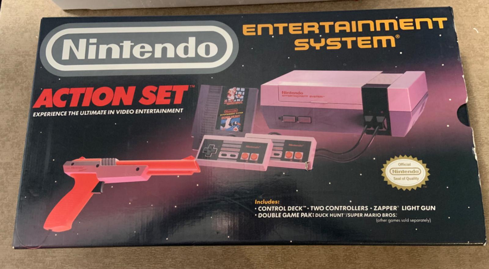 Nintendo NES Action Set Console | Item, Box, and Manual | NES