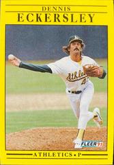 Dennis Eckersley #6 Baseball Cards 1991 Fleer Prices