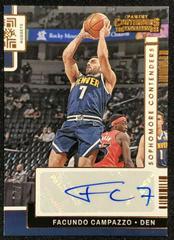 Facundo Campazzo [Bronze] #SC-FCZ Basketball Cards 2021 Panini Contenders Sophomore Autographs Prices