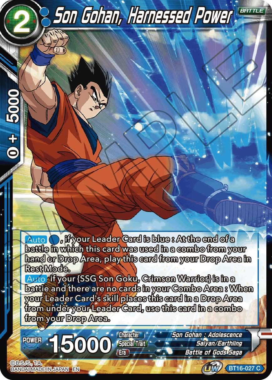 Son Gohan, Harnessed Power BT16-027 Dragon Ball Super Realm of the Gods