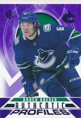 Brock Boeser [Purple] #AP-6 Hockey Cards 2020 SP Authentic Profiles Prices