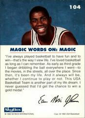Back Side | Magic on Magic Basketball Cards 1992 Skybox USA