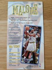 Backside | Karl Malone Basketball Cards 1995 Fleer Jam Session Showstoppers