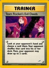 Team Rocket's Evil Deeds Pokemon Neo Destiny Prices