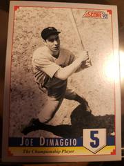 Joe dimaggio #B14 Baseball Cards 1992 Score Joe DiMaggio Prices