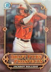 Jackson Holliday #DPP-10 Baseball Cards 2023 Bowman Draft Picks & Prospects Prices