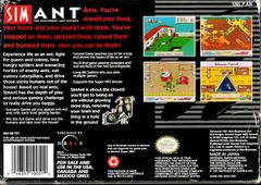 Back Cover | SimAnt Super Nintendo