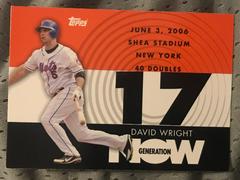 David Wright #GN163 Baseball Cards 2007 Topps Generation Now Prices