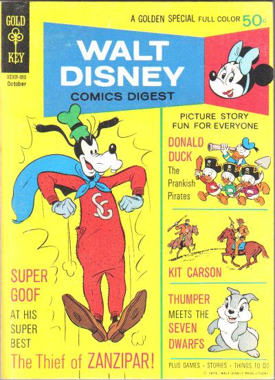 Walt Disney Comics Digest #25 (1970) Comic Books Walt Disney Comics Digest