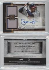 Andruw Jones [Copper] #SWDRA-AJ Baseball Cards 2022 Topps Museum Collection Single Player Signature Swatches Dual Relic Autographs Prices