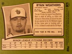 Rear | Ryan Weathers Baseball Cards 2020 Topps Heritage Minor League