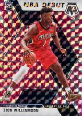 Zion Williamson [Pink Swirl] Basketball Cards 2019 Panini Mosaic Prices