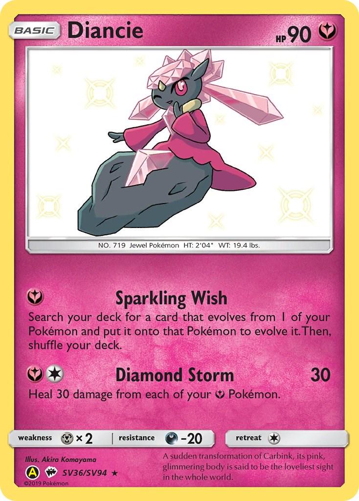 Diancie #SV36 Pokemon Hidden Fates