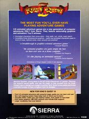 Back Cover | King's Quest III: To Heir Is Human [Black Box] PC Games