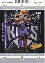 Chris Webber #94 Basketball Cards 2003 Fleer Authentix Prices