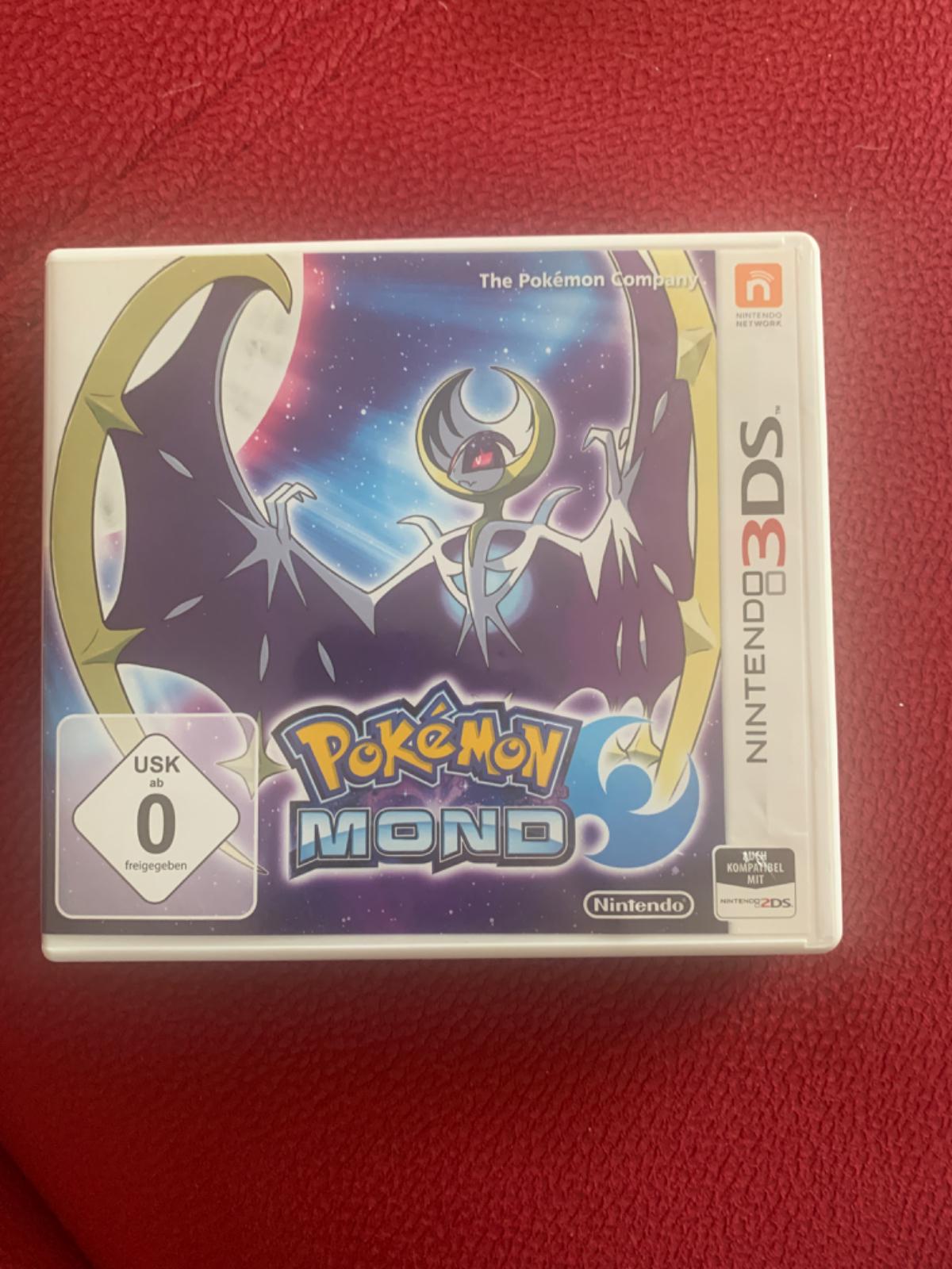 Pokemon Moon Item, Box, and Manual PAL Nintendo 3DS