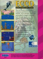 Back Cover | Ecco the Tides of Time Sega Game Gear