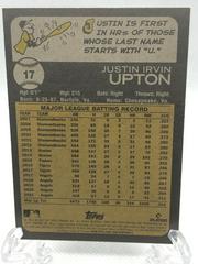 Back Of Card | Justin Upton Baseball Cards 2022 Topps Heritage