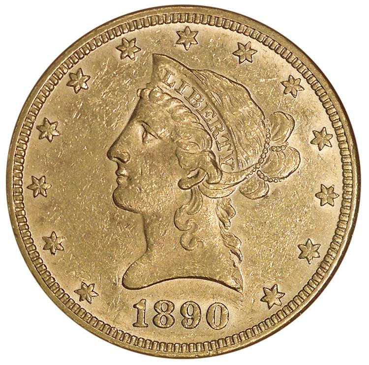 1890 [PROOF] Coins Liberty Head Gold Eagle