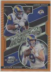 Aaron Donald, Matthew Stafford [Orange] #XO-21 Football Cards 2021 Panini Contenders Optic Xs and Os Prices