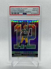Aaron Rodgers [Purple] #BTN-18 Football Cards 2020 Panini Playoff Behind the Numbers Prices