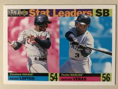 SB Leaders - Lofton - Veras #5 Baseball Cards 1996 Collector's Choice Prices