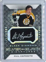 Phil Esposito Hockey Cards 2021 Upper Deck Black Diamond Silver on Black Signatures Prices