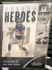 Golden Tate III #UH-GT Football Cards 2020 Panini Absolute Unsung Heroes Prices