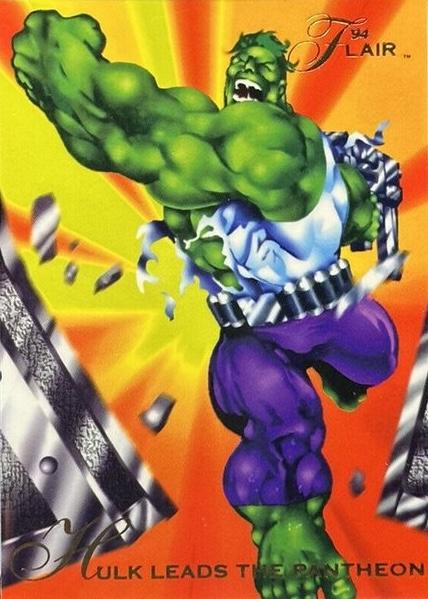 Hulk Leads the Pantheon #95 Marvel 1994 Flair